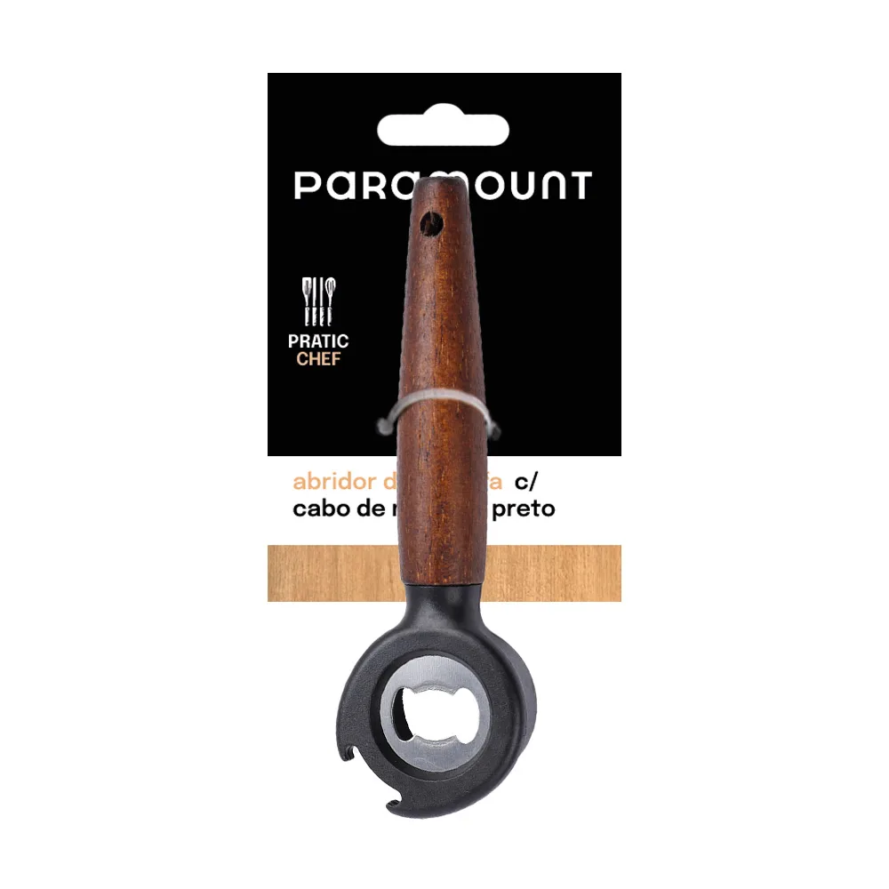 Abridor de Garrafa com Cabo de Madeira Paramount