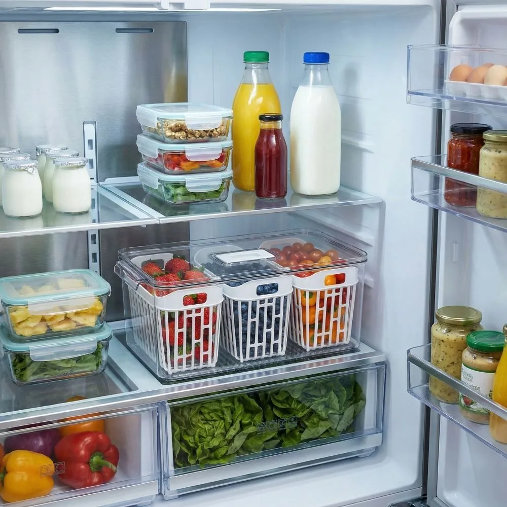 Organizador de Geladeira Coza Dry 6 Litros com 3 Cestos