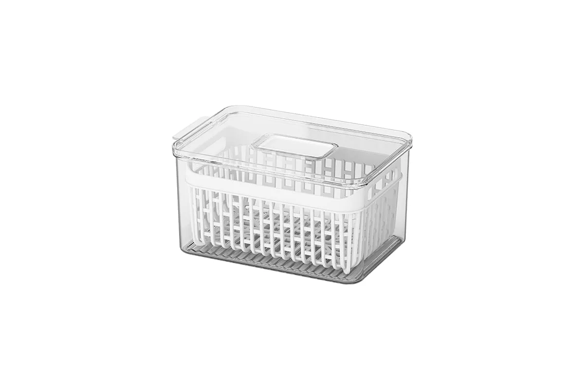 Organizador de Geladeira com Cesto 6 Litros Coza Dry Cristal Brinox
