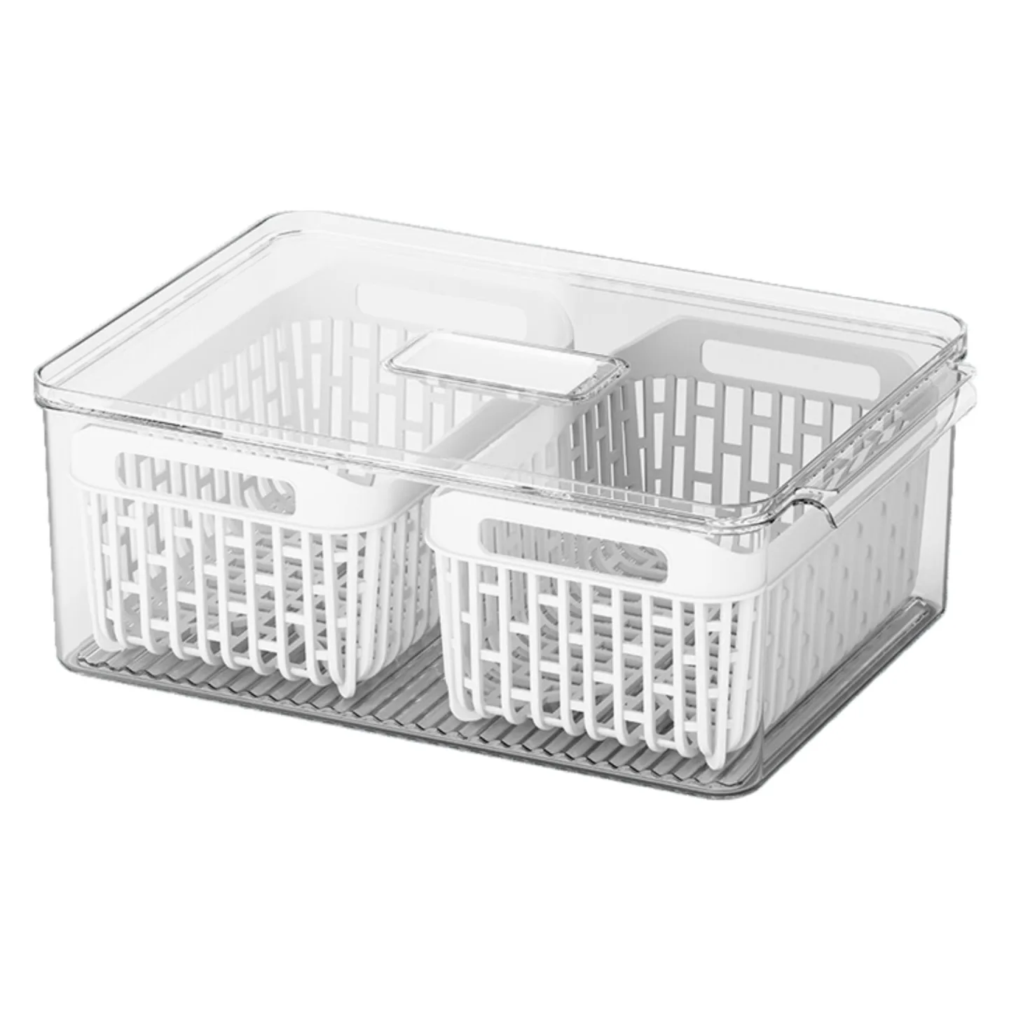 Coza - Organizador Dry com 2 Cestos 6,7L - Cristal