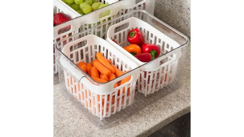 Coza - Organizador Dry com 2 Cestos 6,7L - Cristal