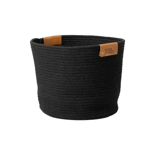 Cesto de Algodão com Alça 38x30 cm Preto