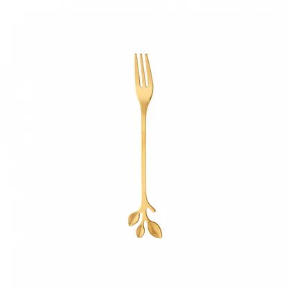 Conjunto 6 Talheres de Aço Inox Leaves Dourado - Wolff