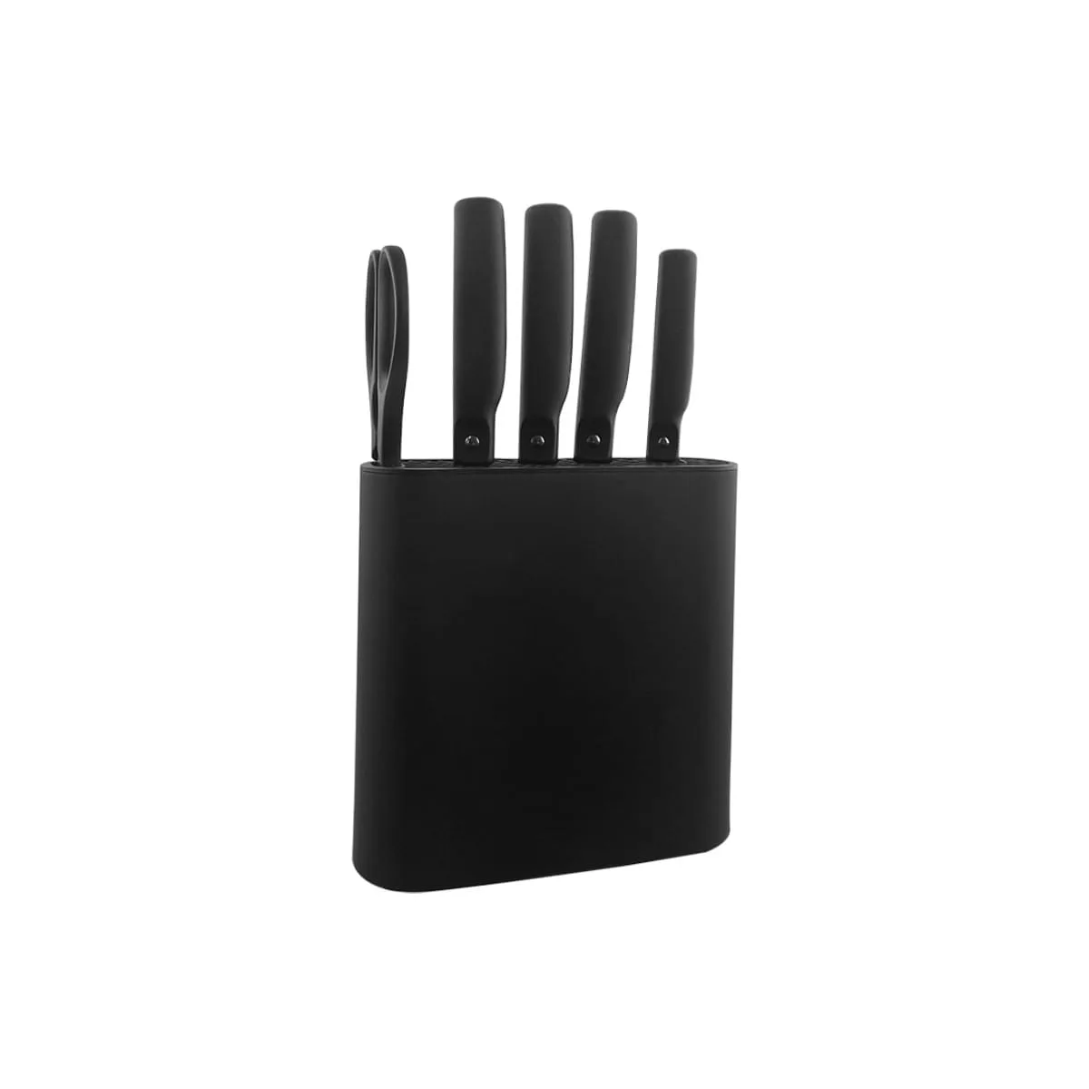 Jogo De Facas 6 Peças Com Cepo, Preto Brinox