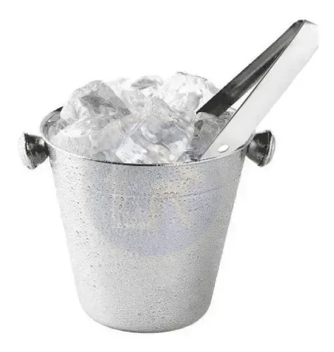 Balde de gelo inox com pegador