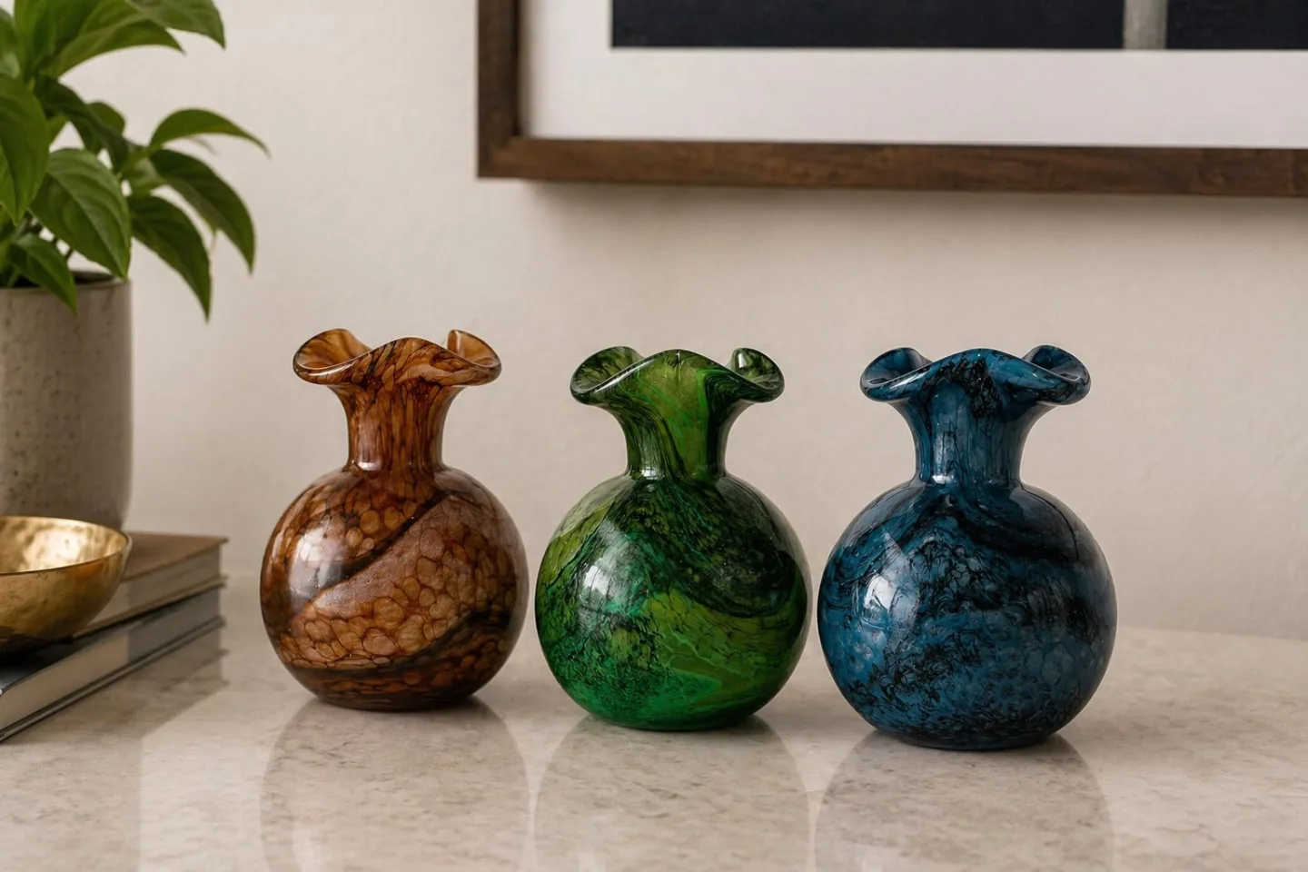 Vaso Decorativo Murano Mescla 16cm