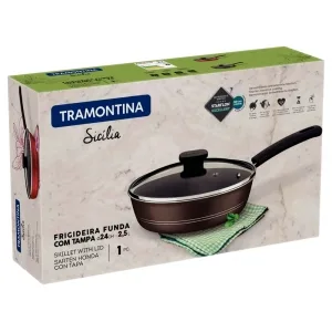 Frigideira Funda Tramontina Antiaderente 24cm 2,5L