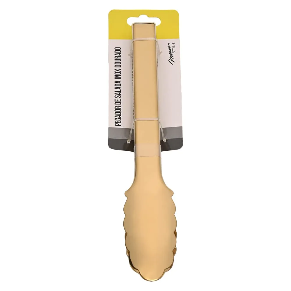 Pegador De Salada Inox Dourado