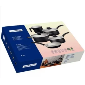 Jogo De Panelas Tramontina Preto 5 Peças