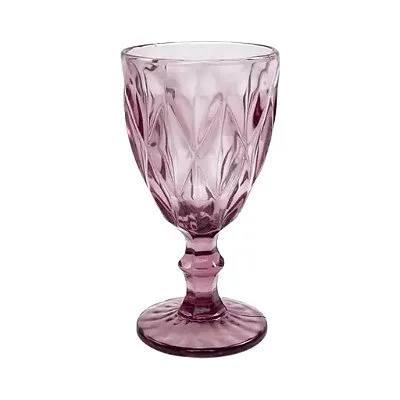 Conjunto 06 Taças 300ml Diamond Lilás Vidro