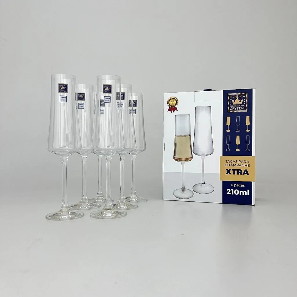 Taça Xtra Bohemia Espumante 210ml Cristal