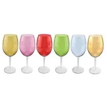 Jogo 6 Taças Cristal Coloridas Colibri 580ml Bohemia