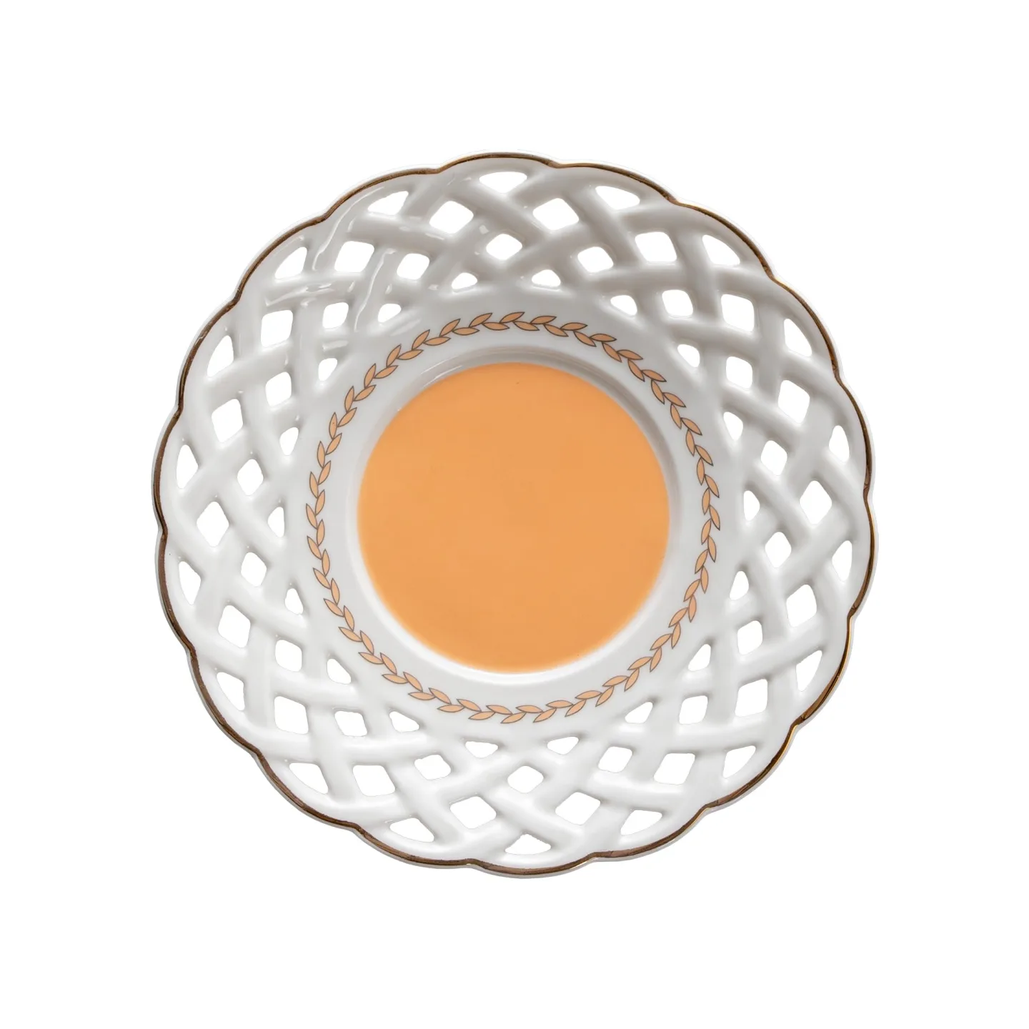 Jogo de 8 peças para chá Mon Désir em new bone china com borda dourada 200ml