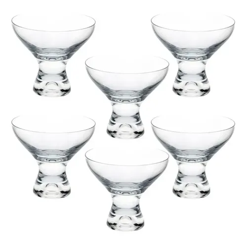 Jogo 6 Taças Vega Sobremesa Sorvete Cristal Bohemia - 330ml
