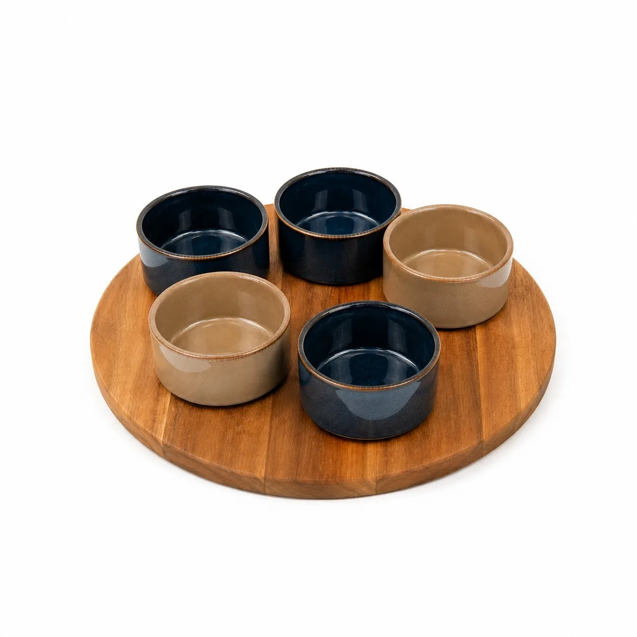 Conjunto Petisqueira de Cerâmica com Bandeja  6 Peças