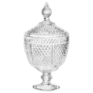 Potiche de Cristal com Tampa com Pé - Lyor Perseu