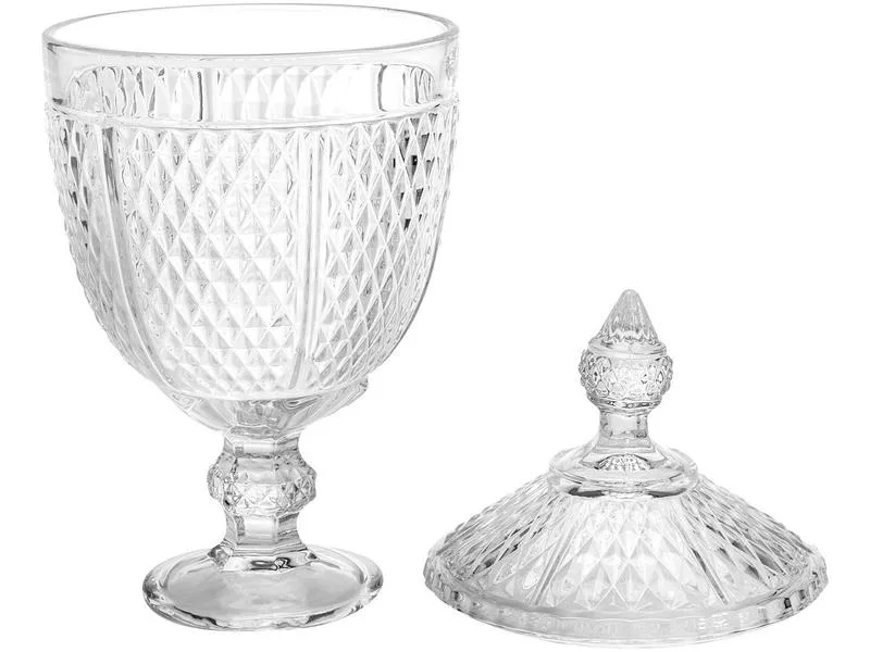 Potiche de Cristal com Tampa com Pé - Lyor Perseu