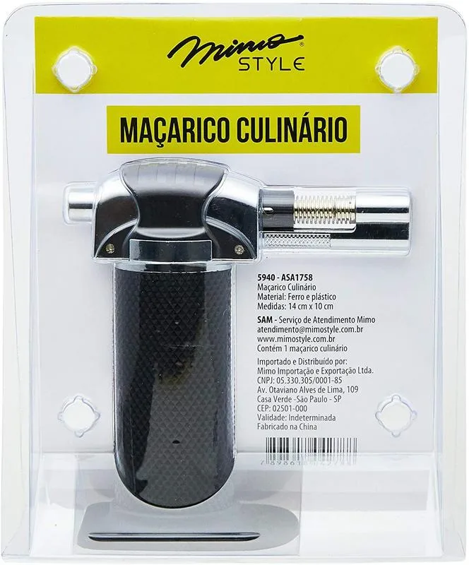 Maçarico Culinário Portátil a Gás