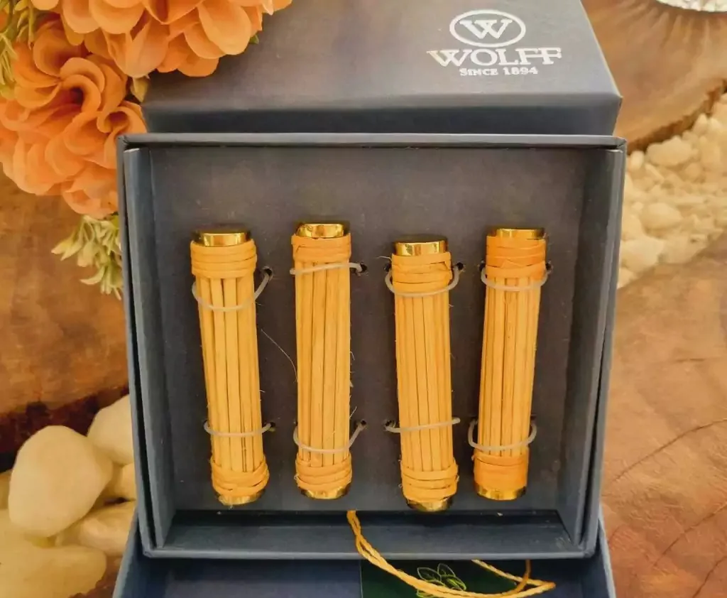 Conjunto de 4 descansos P/Talheres de Rattan