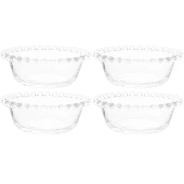 Conjunto De Tigelas De Cristal Bowls Pearl Bolinhas Com 4 Unidades Wolff