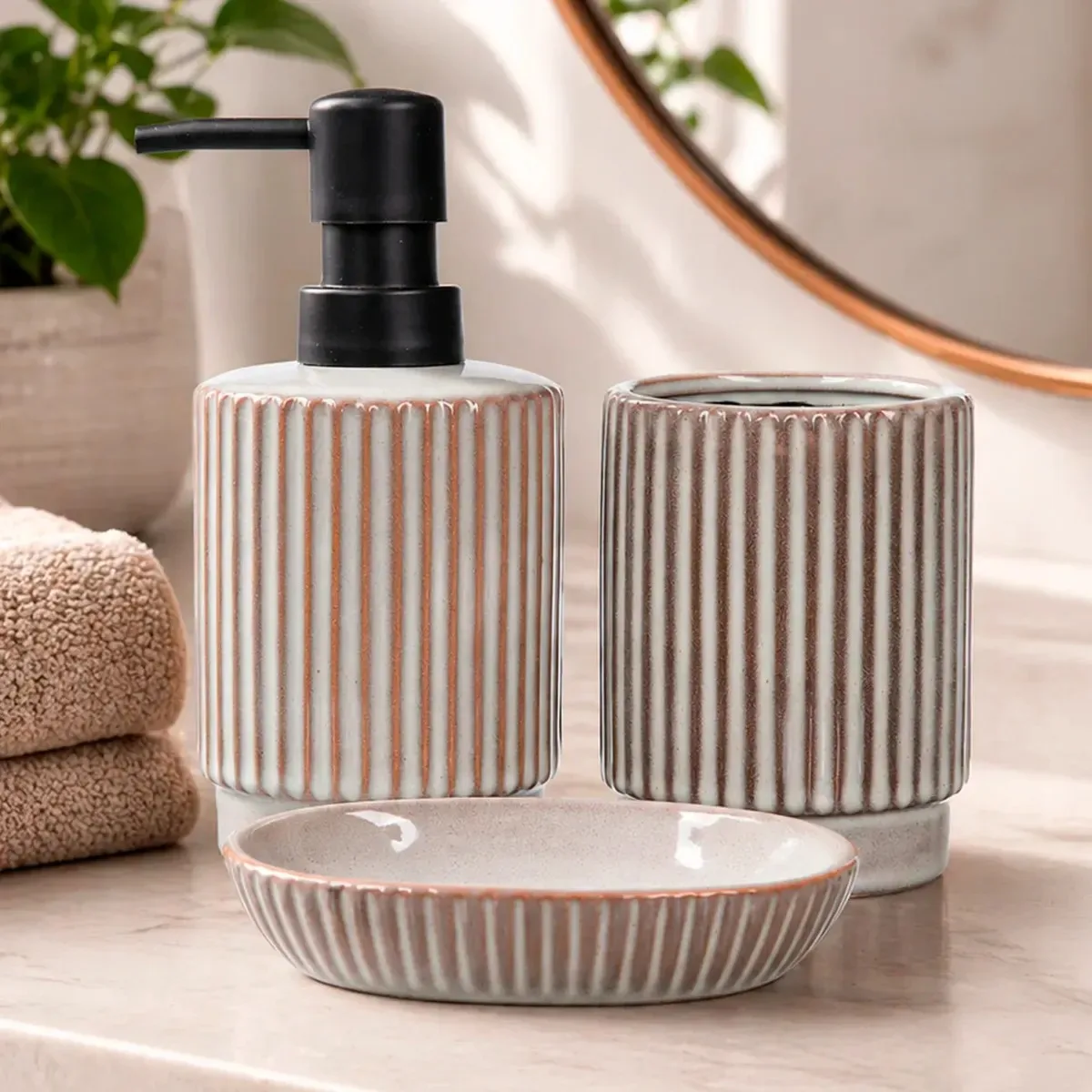 Kit Lavabo Completo 3 Peças de porcelana