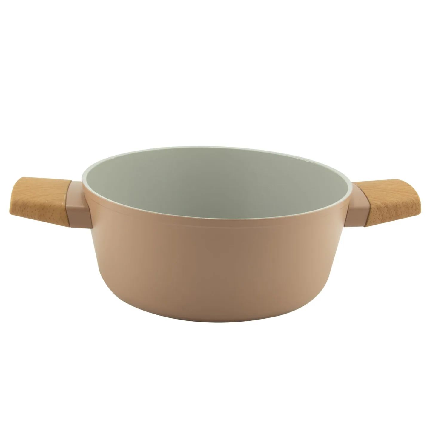 Caçarola antiaderente Norma em aluminio rev cerâmico com tampa de vidro 4,1L D24cm fendi mocha