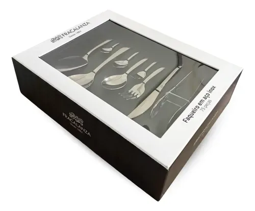 Faqueiro Catena 75 Peças Inox Caixa Litografada Fracalanza