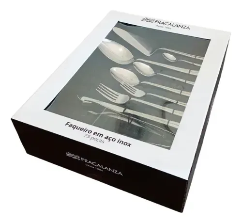 Faqueiro Catena 75 Peças Inox Caixa Litografada Fracalanza
