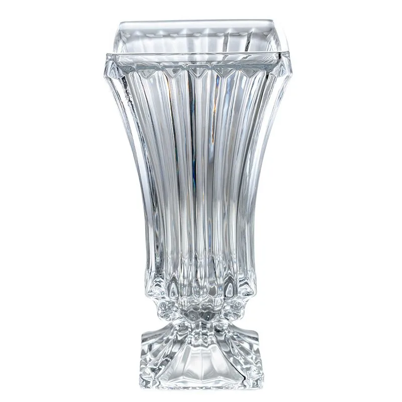 Vaso Floreiro Triaré Com Pé Vidro 12x24cm  - L'Hermitage