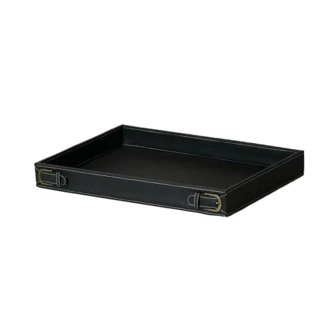 BANDEJA DECORATIVA 43,5X30,5X5 CM PRETO
