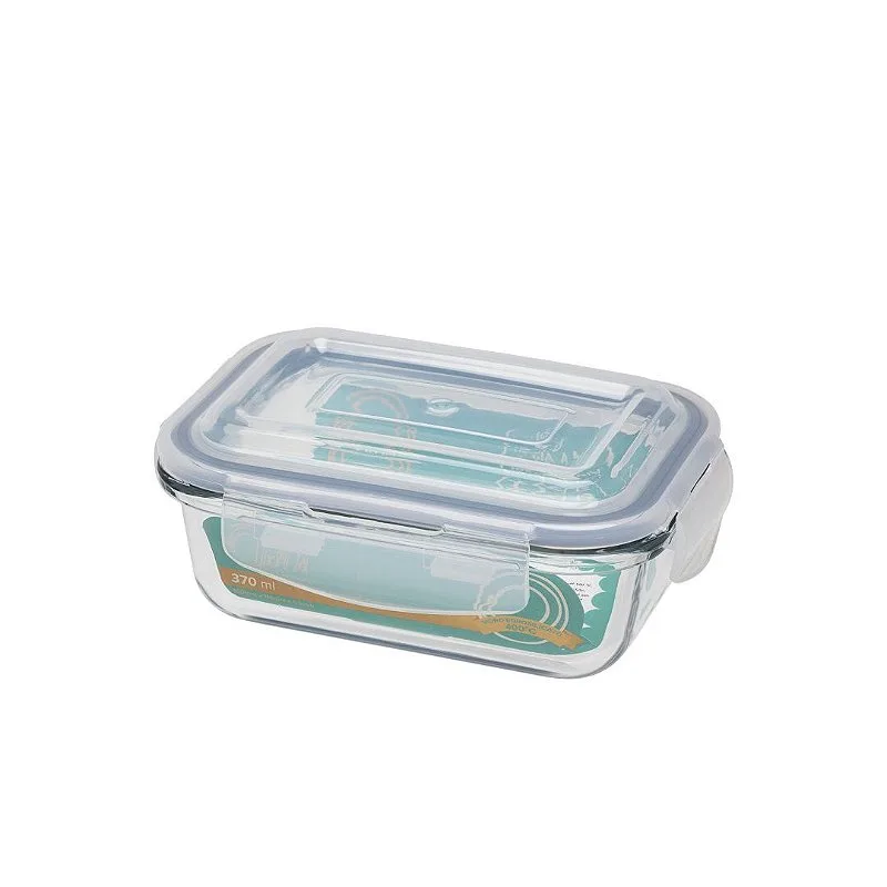 POTES HERMETICOS DE VIDRO BOROSILICATO RETANGULARES 370 ml - CHIA - PT13-1101