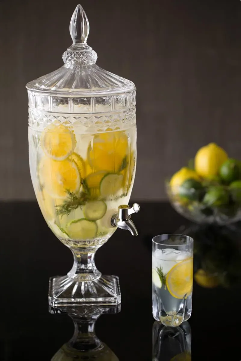 Suqueira De Cristal Com Pé E Tampa Brandon 4,5l Wolff